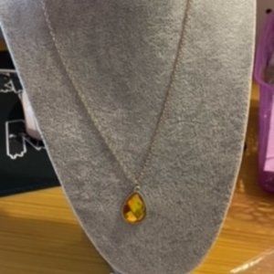 Iris Jewelry Orange Jewel Necklace & Earring Set